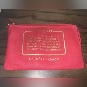 Coach Storypatch Large Wristlet - Pink